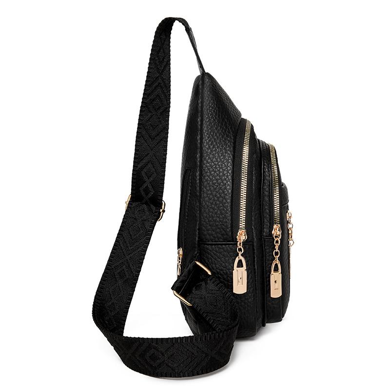 Women's Shoulder Bag Soft Leather Chest Bag Crossbody Bag