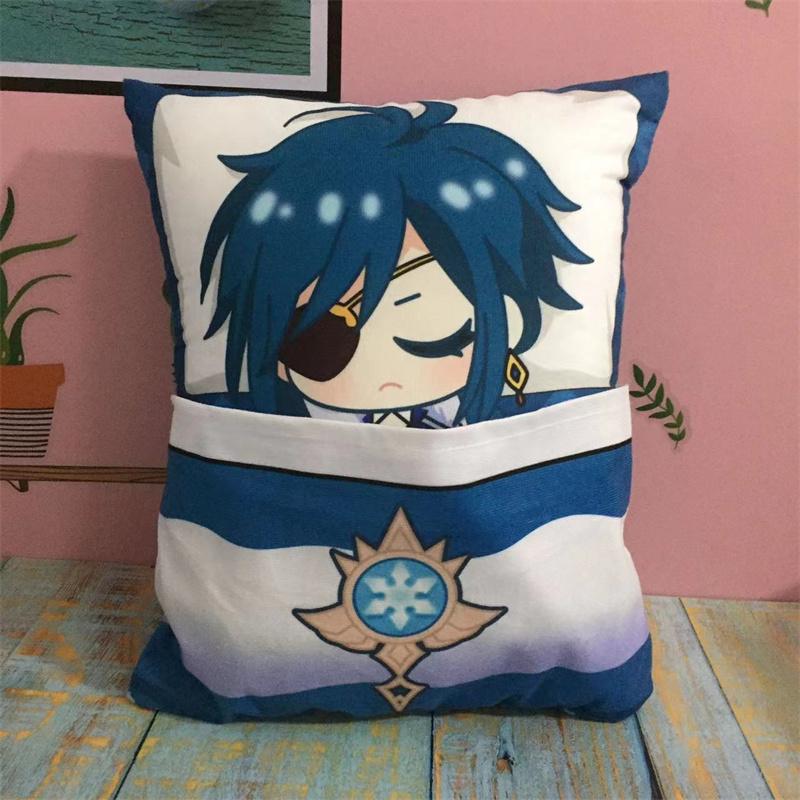 36cm Genshin Impact Quadratisches Kissen Kamisato Ayato Kazuha Shikanoin Heizou Yae Miko Spiel Anime Schlafendes Stofftier Kissen Puppe Spielzeug