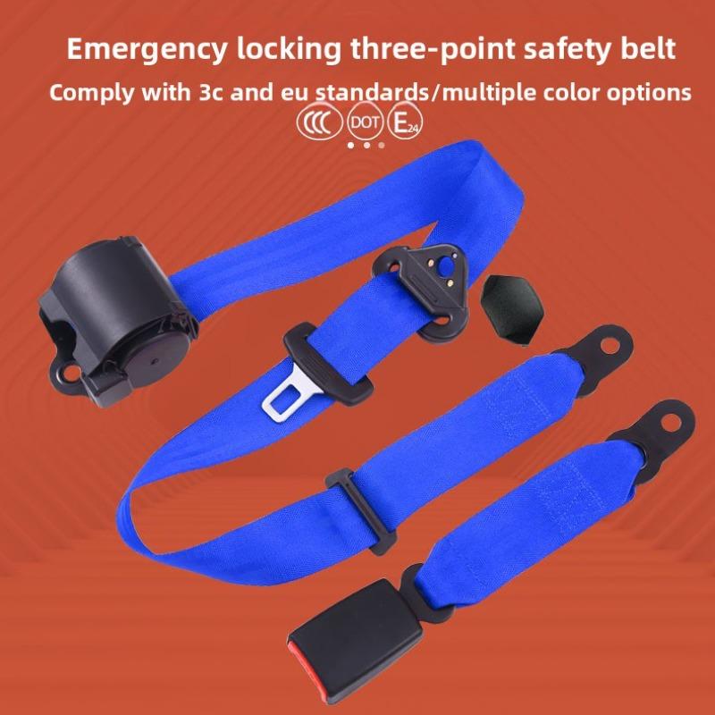 Universal 3 Point for Car Seat Belt Driver Safety Belt Auto SafetyBelt Adjuster Shoulder Emergency Lock Retractable
