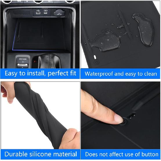 Car Center Console Wireless Charging Mat for Honda CRV CR-V 2023 2024 2025 | Console Charger Silicone Protective Non-Slip Pad Anti-Dust Liner for