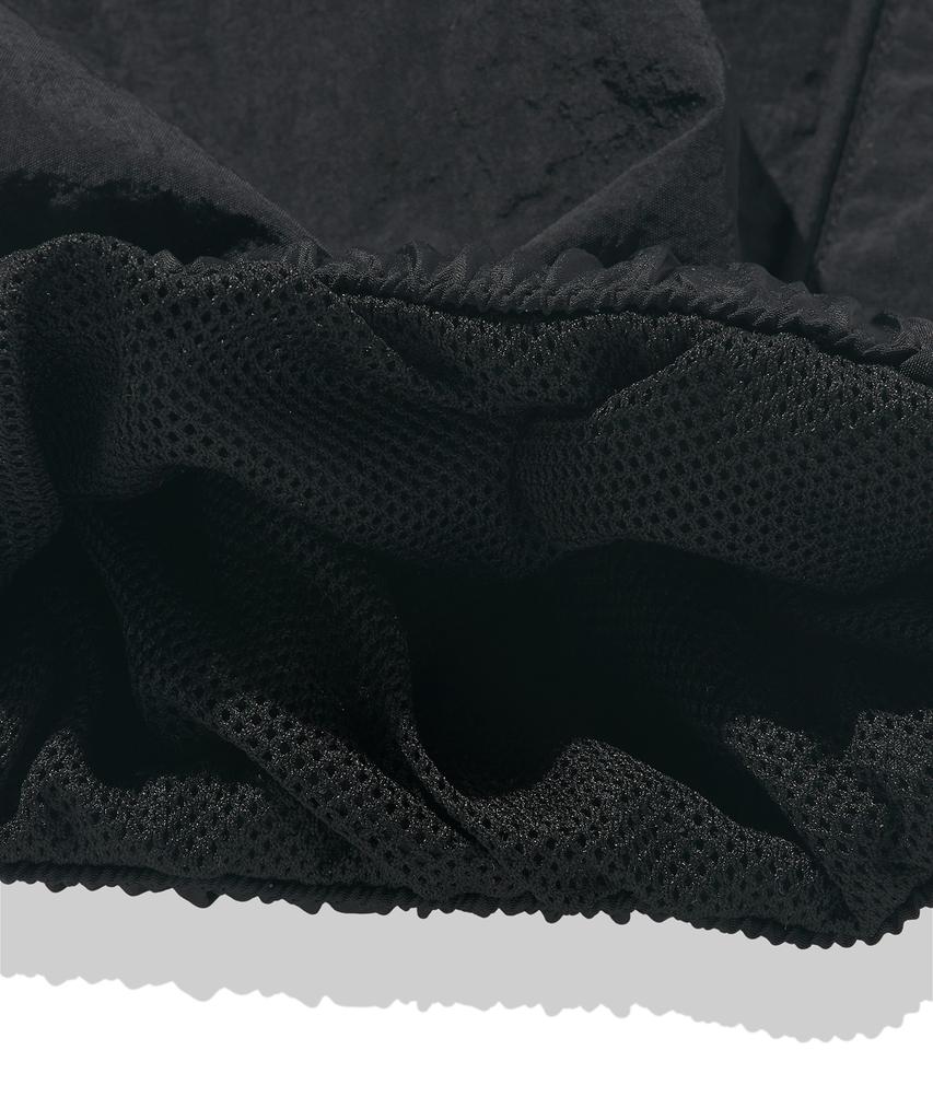 Treasure Flame Nylon Track Jogger Pants Black