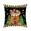 Weihnachts-Lebkuchen-Kissenbezüge: Festliche Süßigkeiten und gemütliche Cottage-Designs Sofabett-Kissenbezug, Neujahrs-Heimdekoration