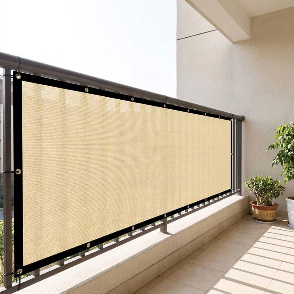 Thickened Balcony Fence Privacy Shade Screen Sun Protection Railing Shade Cloth Screen  Wall Patio