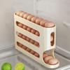 4-layer Automatic Egg Dispenser Rack Refrigerator Egg Storage Box Container Room Egg Roller Rack Space Saving Large-capacity