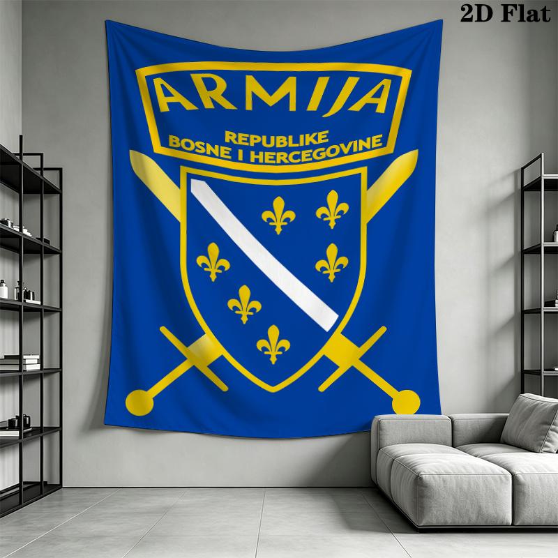 Bosnia and Herzegovina Wall Tapestry Aesthetic Wall Hanging Printed Fabric Blanket Decorative Tapestries for Bedroom Living Room Home Decor