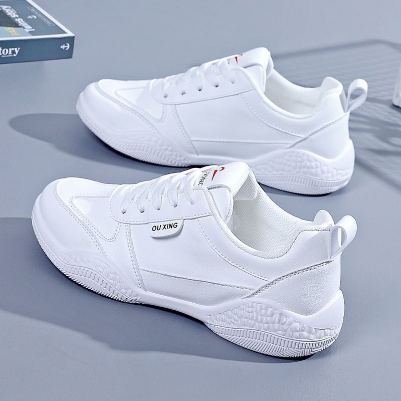 Little White Shoes Women's Fashion Versatile 2025 Sports Shoes Shock Absorption Lightweight Soft Sole Running Casual Sincere Shoes Not Tired Feet 