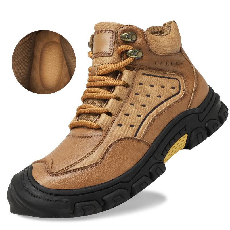 

Мужская обувь из натуральной кожи, кроссовки, водонепроницаемые уличные мужские ботинки, удобная мужская прогулочная обувь 38