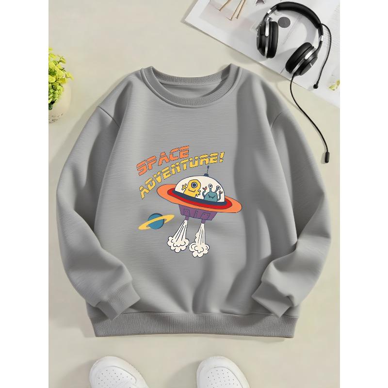 Kids Sweatshirt ,Casual Winter Warm Sweatshirt for with Football Print, Christmas & Halloween Outfits, Easy-Care Round Neck , Loose Drop Shoulder