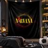 Wall Hanging Tapestry Nirvana Print Cloth for Living Room Bedroom Home Decor