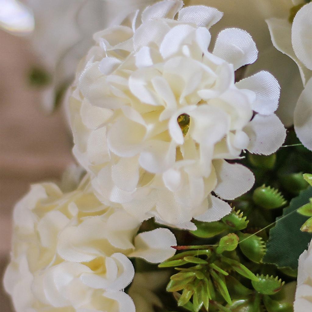 Artificial Decorative Hydrangea Flower 30cm Faux Flower Branch for Wedding Parties Home Garden Red