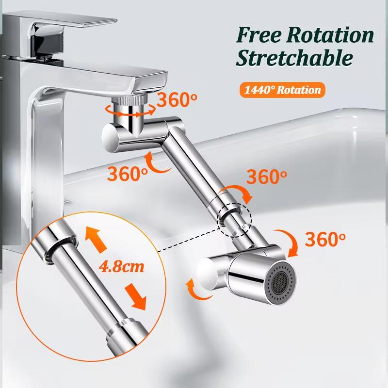 Rotating Faucet Extender Multifunctional Extension Faucet Aerator Metal Faucet Aerator Bathroom Faucet Splash Proof Aerator