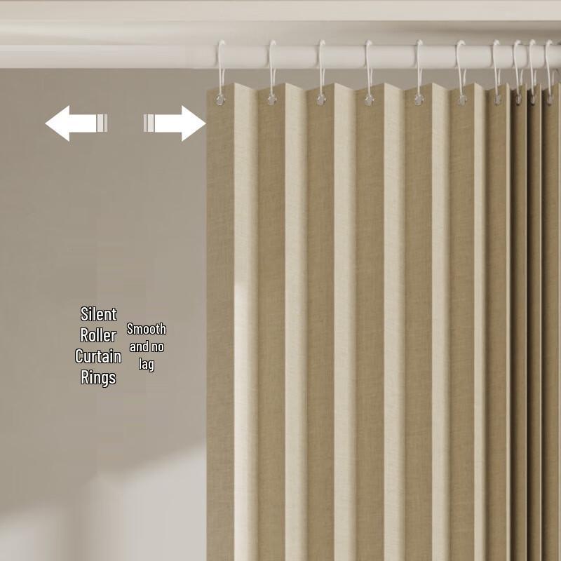 JNL N86209 Punch-Free Folding Room Divider Door Curtain