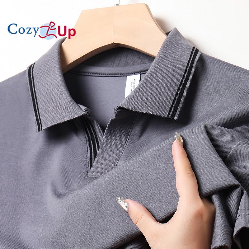 Cozy Up Men's Short Sleeved T-shirt with Scissor Collar, Thin and Fashionable, Simple and Solid Color Half Sleeved Polo Shirt