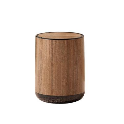 Pinhuan Wood Grain Flip-Lid Double-Layer Plastic Trash Can