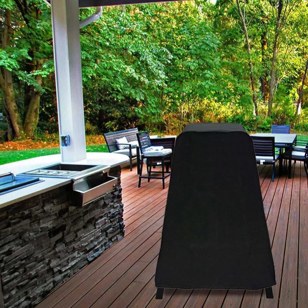 Outdoor Use Patio Protection Black Pizza Oven Cover Weatherproof Outdoor Pizza Oven Shield Outdoor Pizza Oven Cover