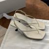 Fashion 2025 New Summer High Heel Women Clip Toe Sandals Fashion Narrow Band Shoes Design Style Party Dress Sandalias Shoes