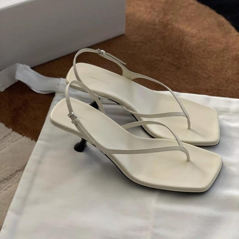 Fashion 2025 New Summer High Heel Women Clip Toe Sandals Fashion Narrow Band Shoes Design Style Party Dress Sandalias Shoes