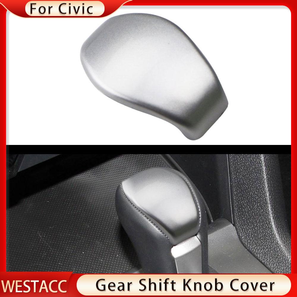 

ABS хромированная автомобильная ручка переключения передач, крышка, наклейка на голову, наклейка на шестерню для Honda 10th Civic 2016 2017 2018