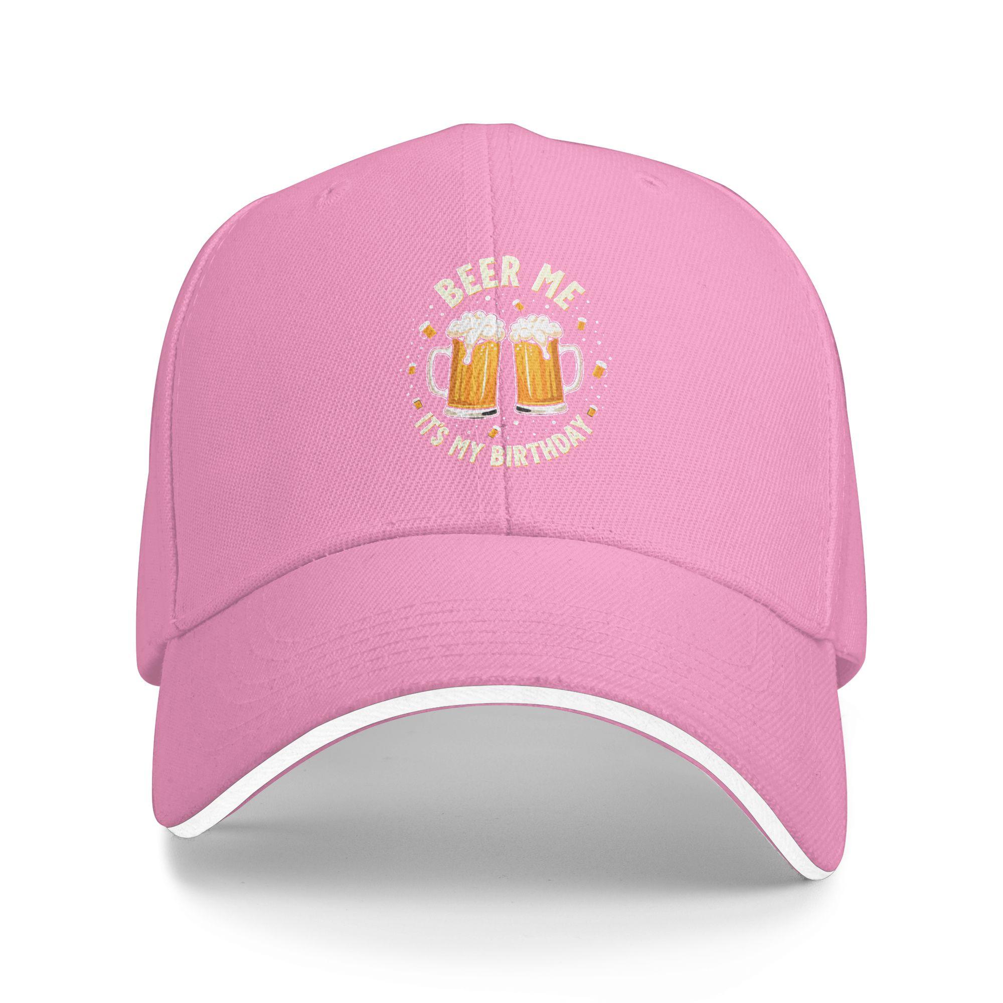 

Summer Casual Baseball Cap Funny Beer Meme Running Hippie Trucker Hat For Unisex Men High Quality Y2k Cool Snapback Cap One Size розовый