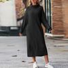 Womens Fall Sweaters Long Sleeve Pullover Loose Chunky Knitted Jumper Dress