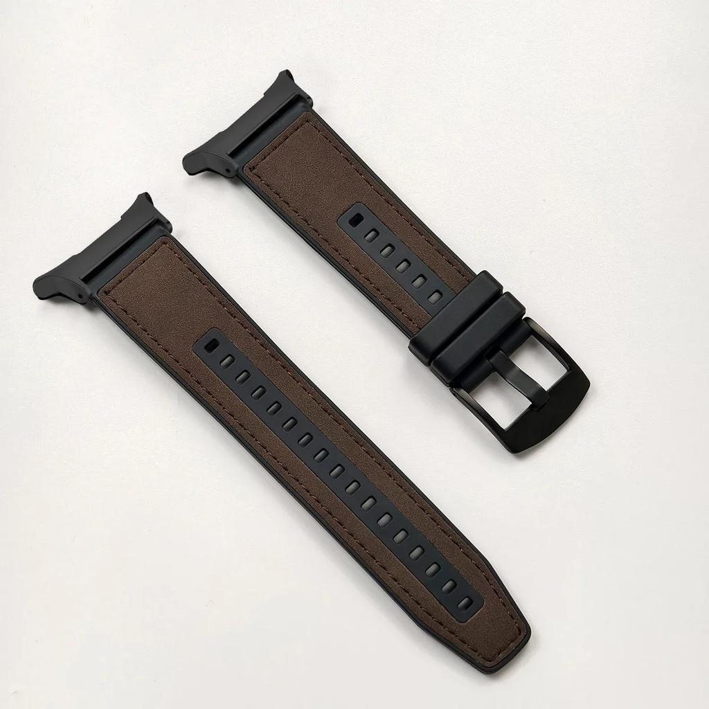 Leather Silicone Strap For Samsung Galaxy Watch 7 Ultra 47mm Sports Women Men Bracelet Band Loop For Samsung Watch 7 47mm Clasp