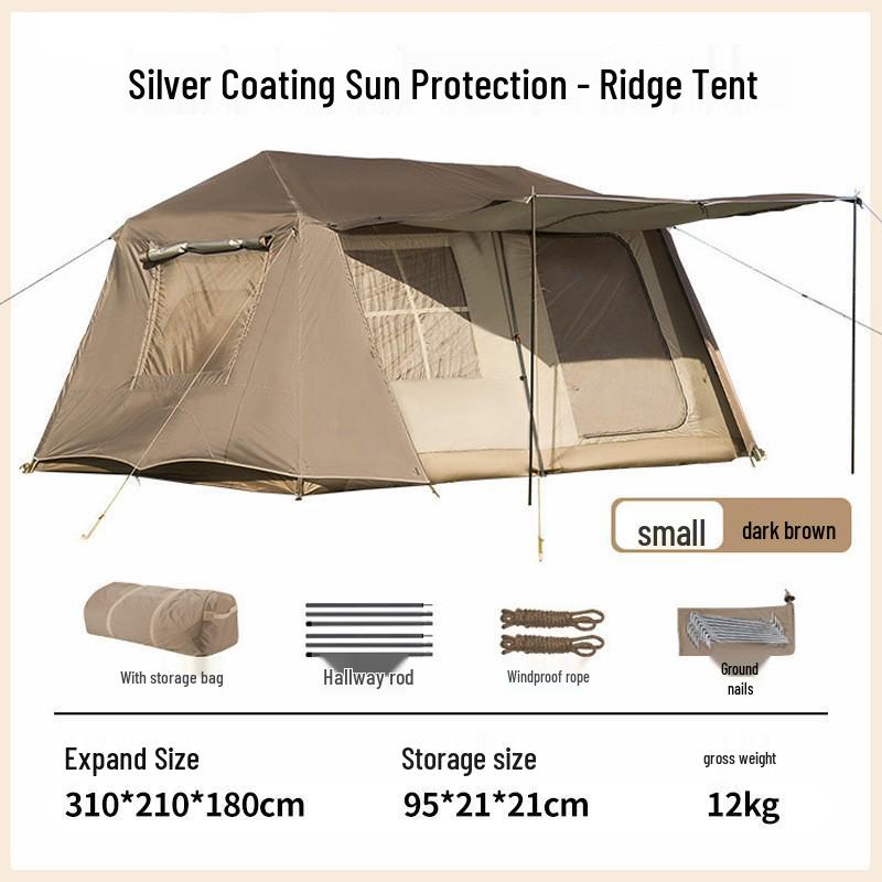 Arctic Wolf Ridge Automatic Tent: Spacious Two- Bedroom & Living Room, Rainproof Outdoor Camping Multiple People