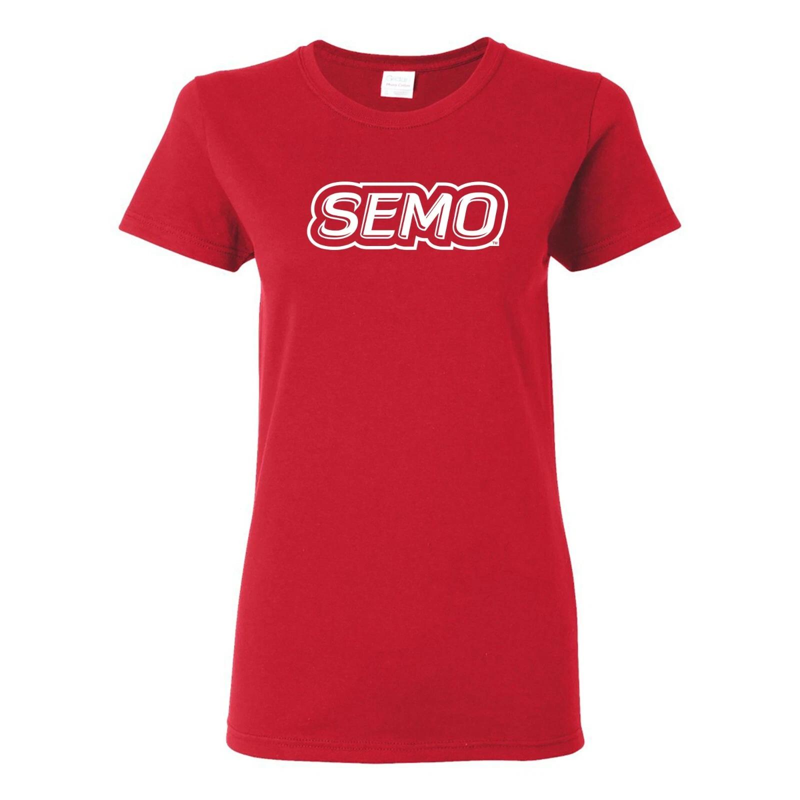 Southeast Missouri State Redhawks Basic Block Womens T-Shirt - Red M