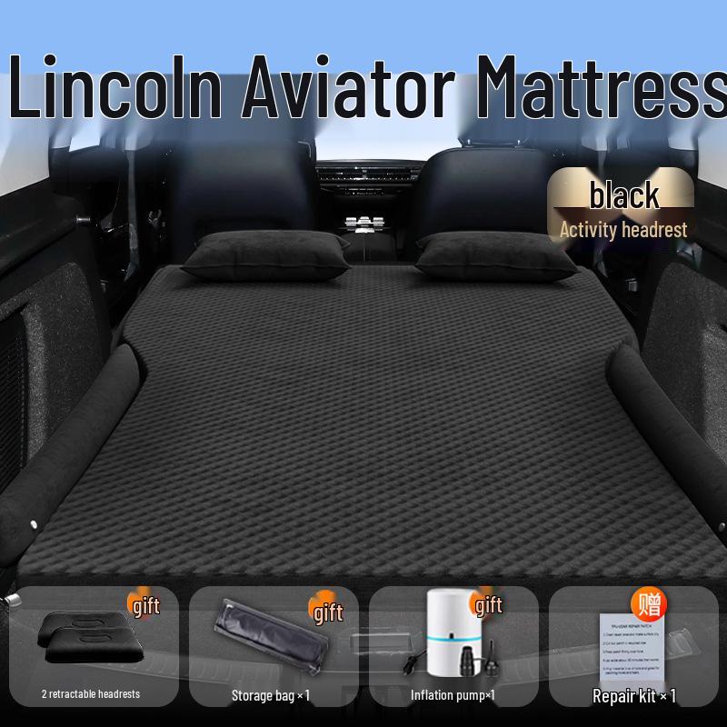 Lincoln Adventure Inflatable Car Bed: Trunk & Rear Seat Sleeping Pad for Car Mattress
