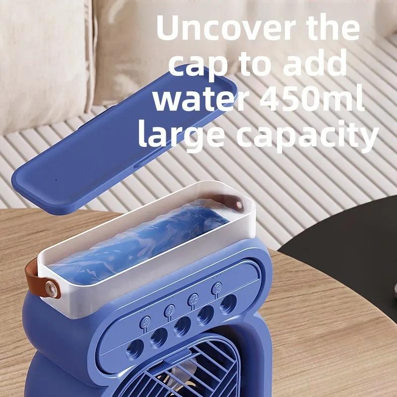 Desktop Night Light Humidifier USB Spray Fan Outdoor Office Water Spray Rechargeable Fan