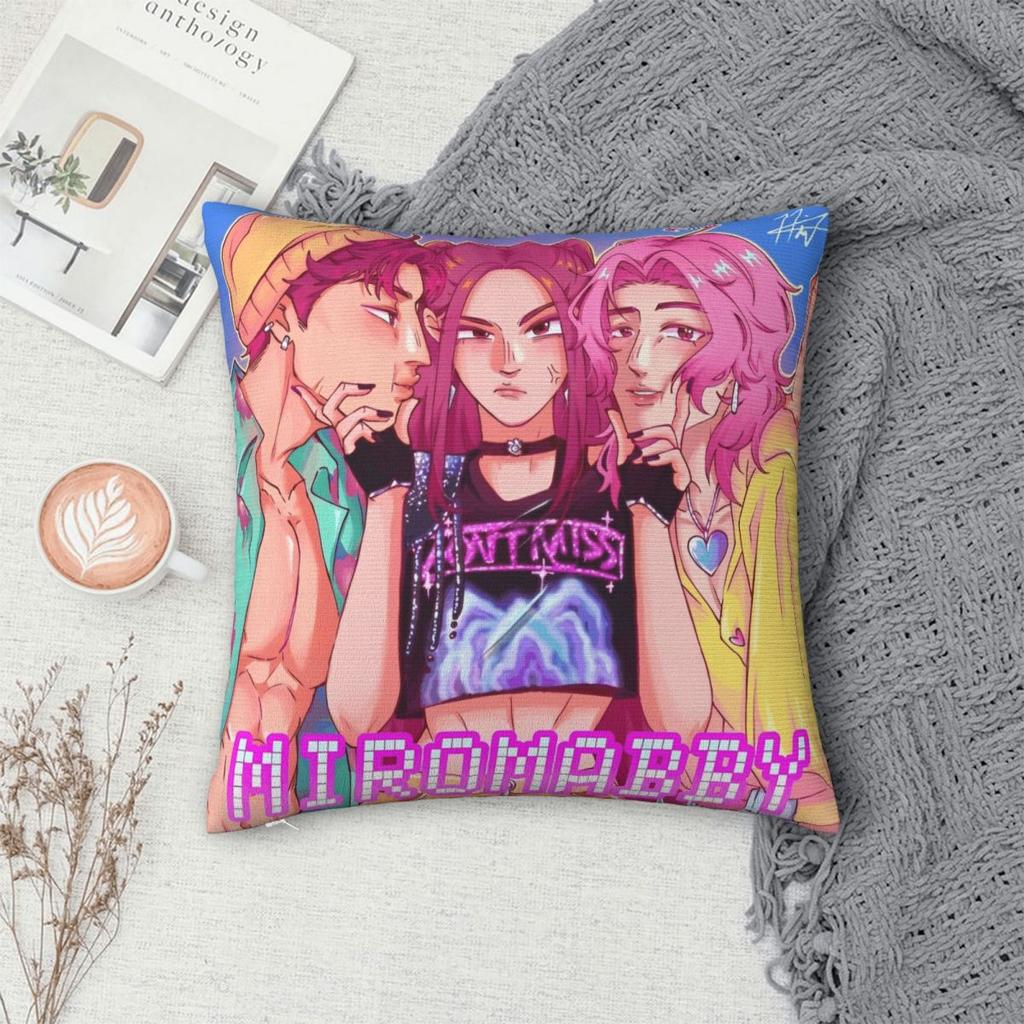Kpop Demon Hunters Huntrix Printed Pillowcases Cushion Cover Throw Pillow Cover Y2K Home Decor Square Multi-Size