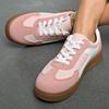 Women's Autumn Flat Lace-Up Lightweight Anti-Slip Casual Training Sports Shoes, Available In Large Sizes.