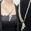 Multi-layer Stacked Collarbone Chain Irregular High-end French Light Luxury Accessories Elegant Classical Personality Versatile Pearl Necklace