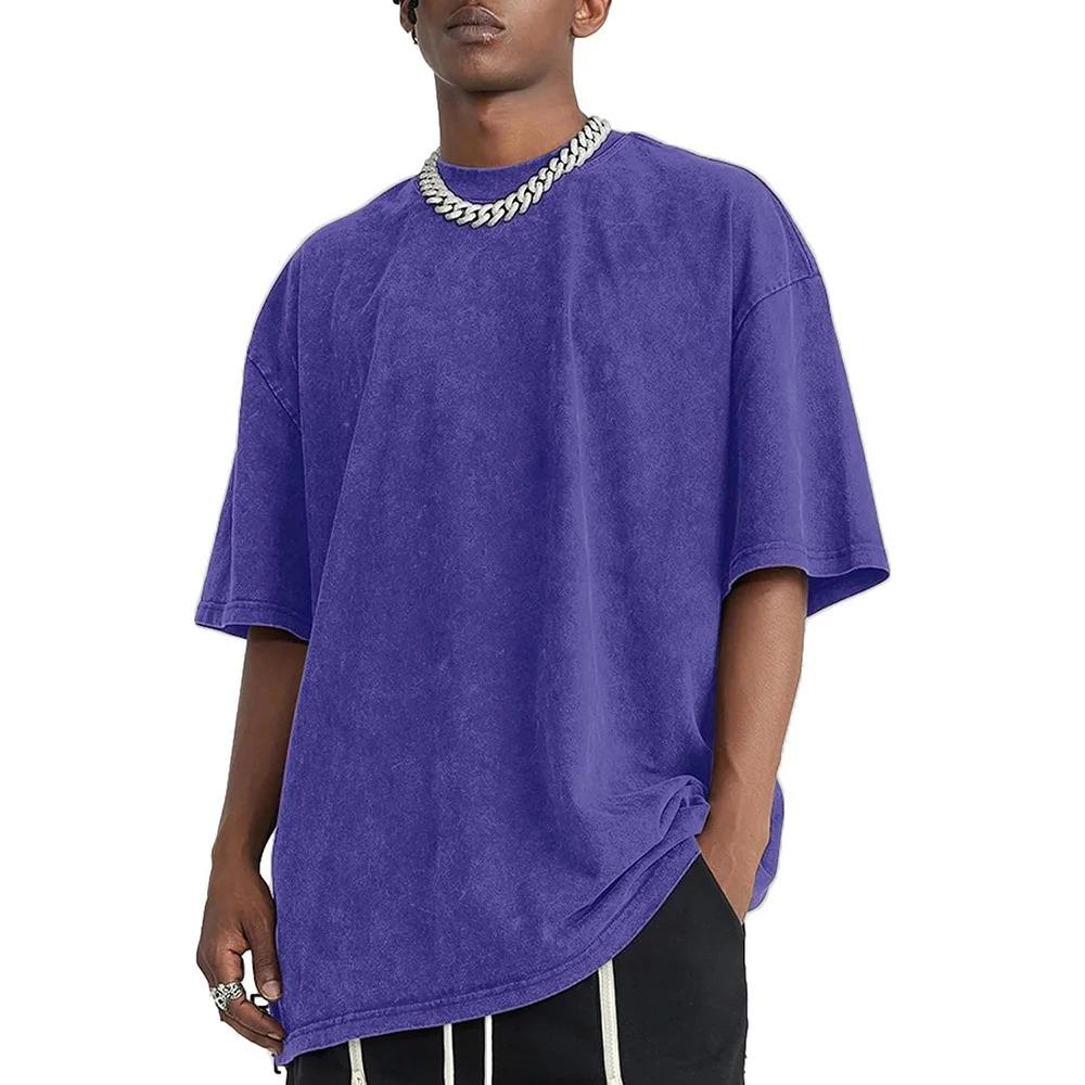 Men Vintage Washed Soft Cotton T-Shirts 2025 Summer Multi-Color Optional Durable Breathable Fabric  Casual Daily Streetwear Comfort Comfy Tees Tops