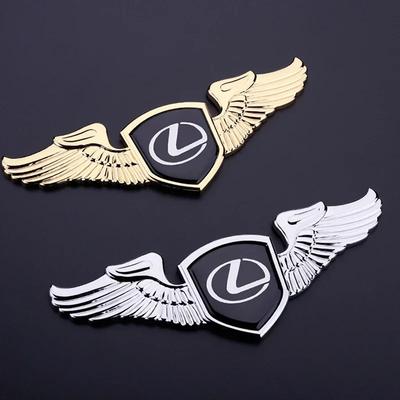 22x7cm Vehicle Front Bonnet Hood Emblem Auto Styling 3M Self-adhesive Wing Sticker Zinc Alloy Head Badge Car Accessories