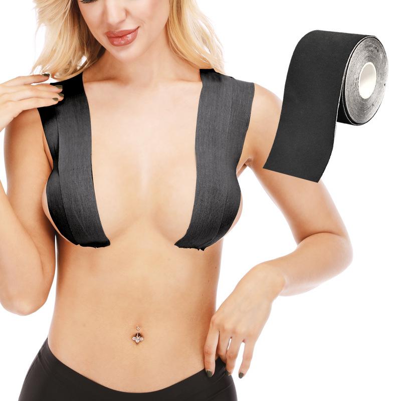 Waterproof Breast Lift Bra Tape Nipple Cover 5cm Width X 5m Length Intimates Accessories Kinesiology Kinesiology Tape with Box 5cm*5m чёрный