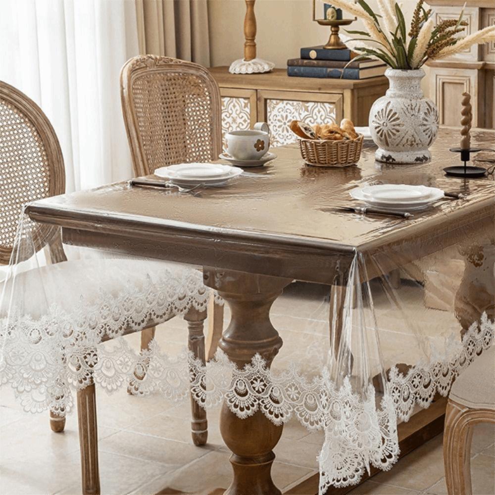 Oil Proof PVC Tablecloth European Style Desk Mat Luxurious Table Runner  Coffee Table