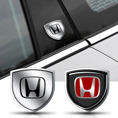 Car Metal Logo Decor Badge Sticker Auto Decals Exterior Accessories For Civic XR-V HR-V City Accord Odyssey Spirior Vezel