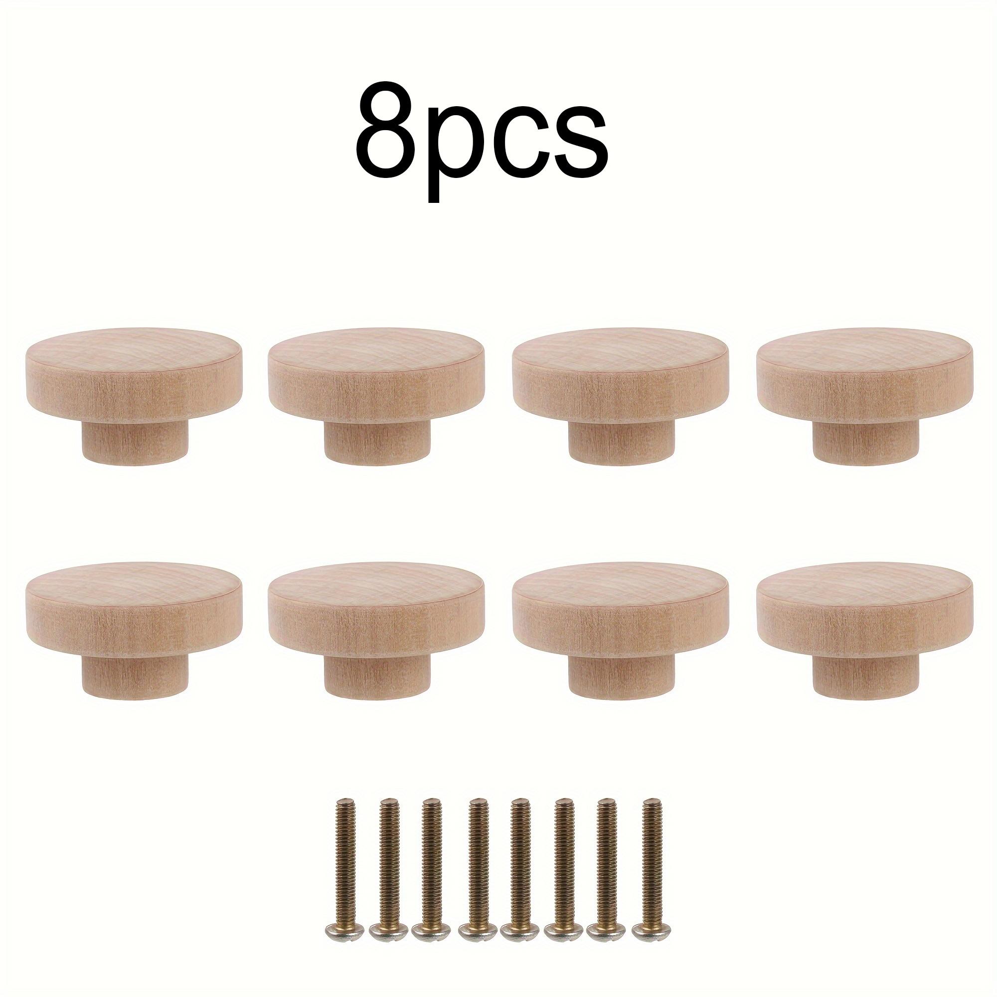 

8 шт. круглая ручка из дерева, ручка с одним отверстием для ящика, шкафа, мебельных аксессуаров style 1