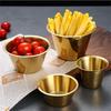 100/200/300ML 304 Stainless Steel Sauce Cup Tomato Seasoning Bowl Gold Western Steak Sauce Dish Snack Fruit Fry Food Container