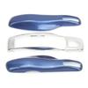 Car Remote Key Fob Case Trim Protective Cover Fit for 911Panamera Macan Boxster(Blue Silver )