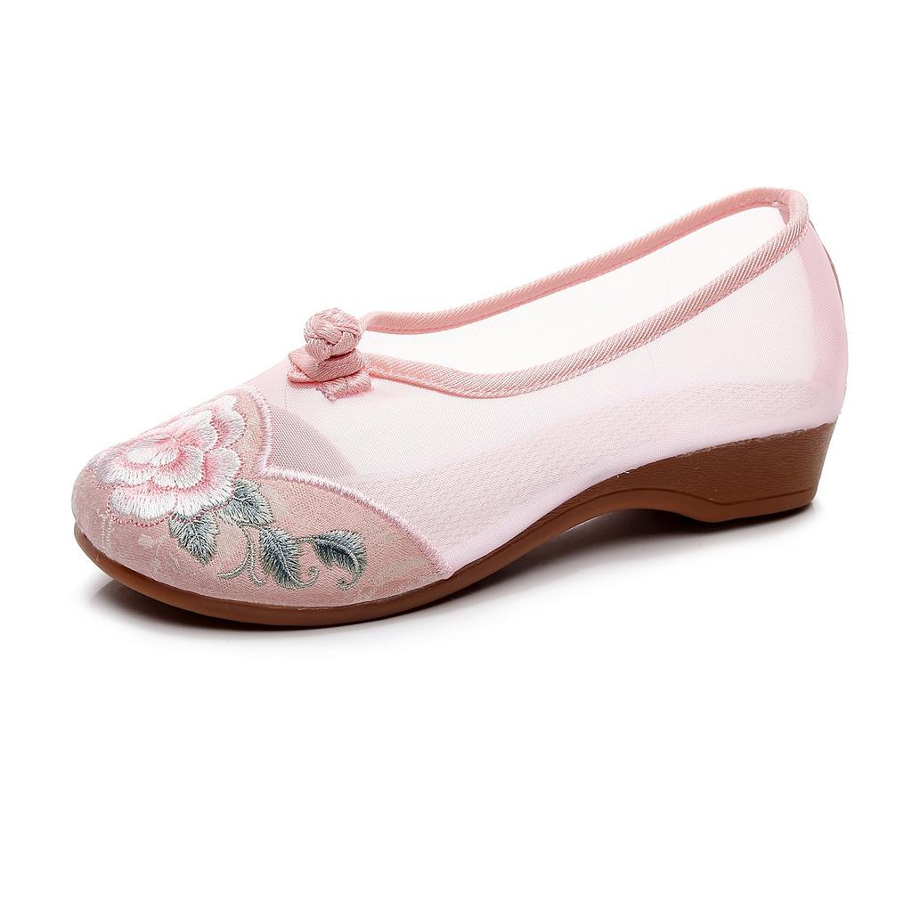 [Mesh Peony] 2025 summer new mesh breathable ancient Hanfu shoes ethnic style embroidery embroidery single shoes