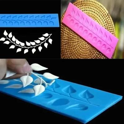 DIY forma na gumové bonbony ve tvaru listu Dlouhá krajková listová svatební dortová dekorační pomůcka