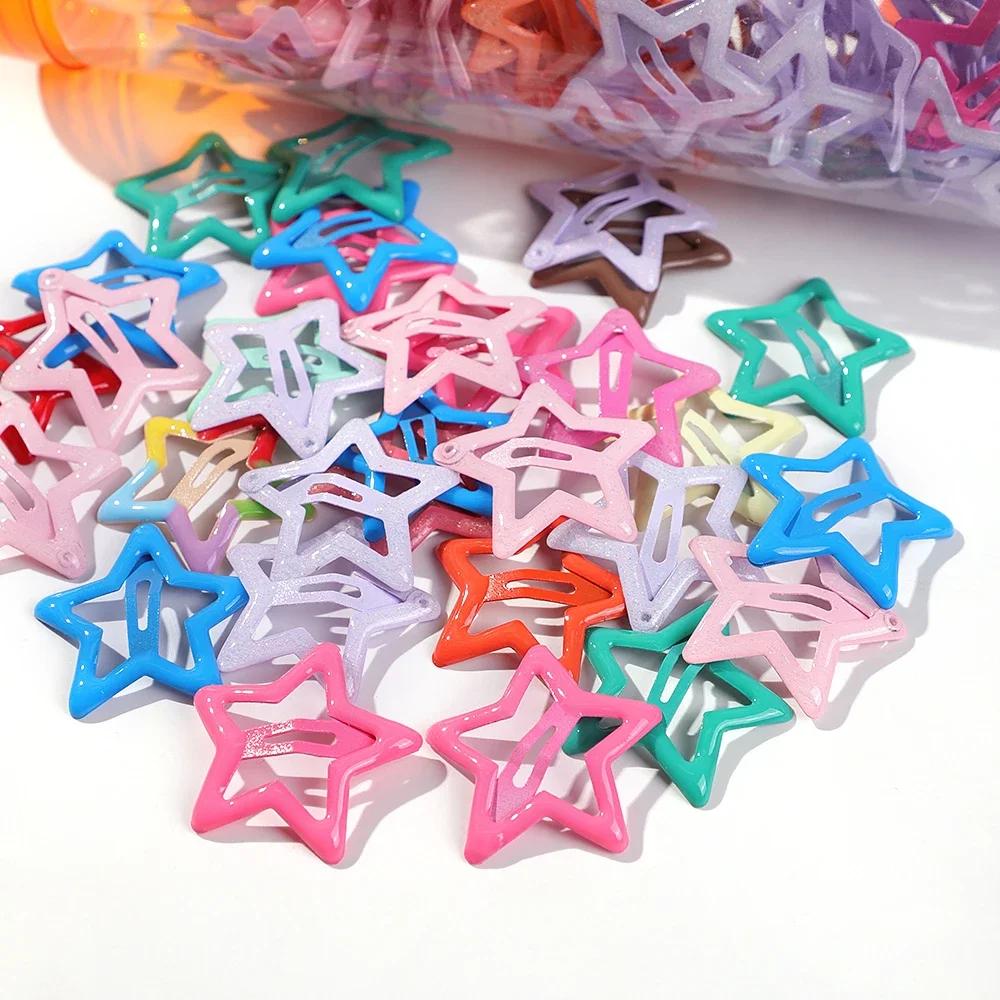 20Pcs Colorful Star BB Hair Clips For Girls Children Lovely Hair Decorate Hairpins Barrettes Headwear Kids Hair Accessories