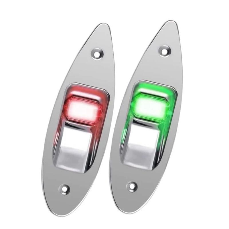 LED Marine Vessels Boats Pontoons Navigation Lights Universal Boat Signal Lamps for Enhanced Safety and Visibility 2pcs