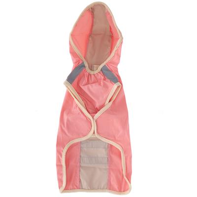 Dog Raincoat Polyester Pet Rain Cape Jacket Reflective Stripe Waterproof Breathable