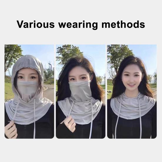 Sunscreen Face Guard Arm Sleeves Set Cooling Elasticity UV Protection Summer Outdoor Activities Face Guard Arm Cover Set