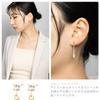 LOKUMI Made In 18K K18 Metal Swing Swing Nickel Earrings, Japan, Gold, Post, K18, Hypoallergenic, Bar, Stud, Women's, Simple, Popular, Metallic,