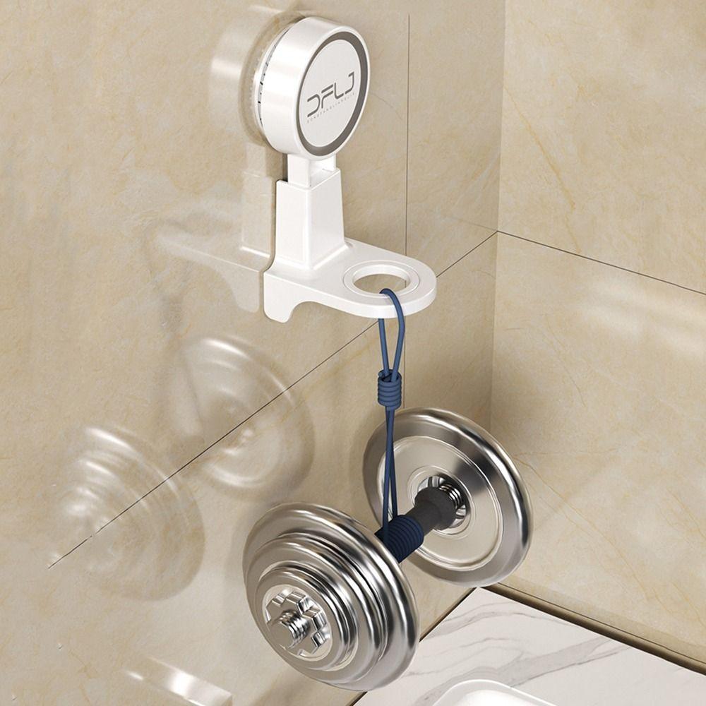 Plastic Suction Cup Shampoo Bottle Holder Punch-Free Wall Mounted Shower Gel Bottle Shelf Space Saving Hand Soap Storage Hook