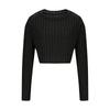 Women's Fashionable Solid Color Round Neck Long Sleeved Casual T-shirt Casual Top