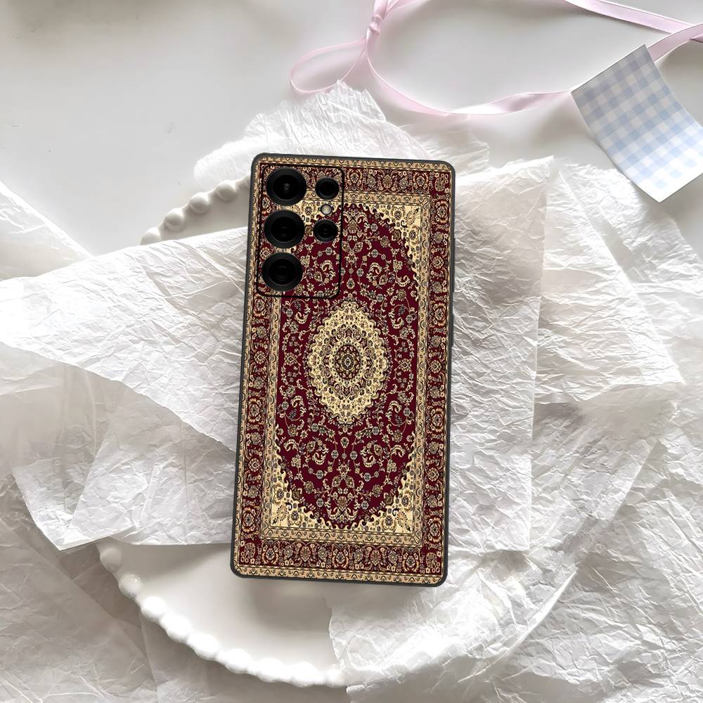 Funda de Teléfono con Diseño Floral de Alfombra Persa Para Samsung S 24 Fe 25 Ultra Plus 20 Lite 21 30 22 23 24 22 Ultra 5G Fundas